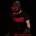 Unique 665 NEOPRENE MASK with red eye rings + cover.