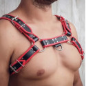 Real Leather Red-Black Harness