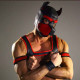 Neoprene Puppy Hood Red s/m