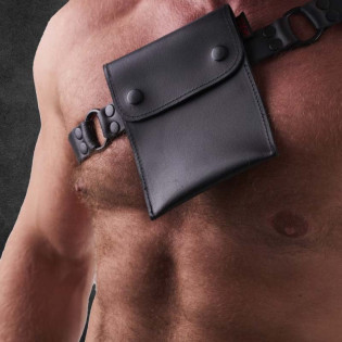 SLING POUCH - GENUINE LEATHER SHOULDER BAG|SAXOS.NET LEATHER|Tigerversand – we reply fast, even faster via WhatsApp! Fastest shipping from our warehouses in Germany and Switzerland.|BDSM Harness