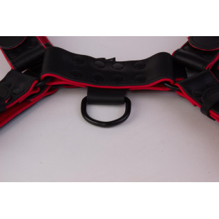 Titan BDSM robuster Harness Red/Schwarz|SAXOS.NET LEATHER|Tigerversand – we reply fast, even faster via WhatsApp! Fastest shipping from our warehouses in Germany and Switzerland.|BDSM Harness