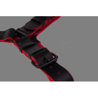 Titan BDSM robuster Harness Red/Schwarz|SAXOS.NET LEATHER|Tigerversand – we reply fast, even faster via WhatsApp! Fastest shipping from our warehouses in Germany and Switzerland.|BDSM Harness