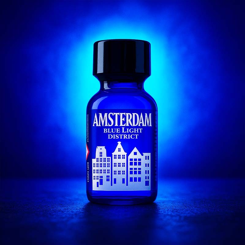 Amsterdam Blue Light District 24ml|PWD EUROPE|Tigerversand – we reply fast, even faster via WhatsApp! Fastest shipping from our warehouses in Germany and Switzerland.|Pentylnitrit Poppers