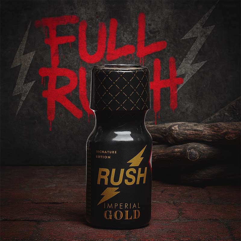 RUSH IMPERIAL GOLD 10 ml|RUSH POPPERS|Tigerversand – we reply fast, even faster via WhatsApp! Fastest shipping from our warehouses in Germany and Switzerland.|Pentylnitrit Poppers