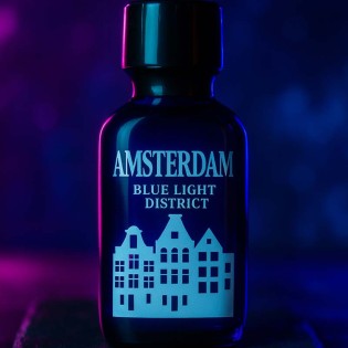 Amsterdam Blue Light District 24ml|PWD EUROPE|Tigerversand – we reply fast, even faster via WhatsApp! Fastest shipping from our warehouses in Germany and Switzerland.|Pentylnitrit Poppers