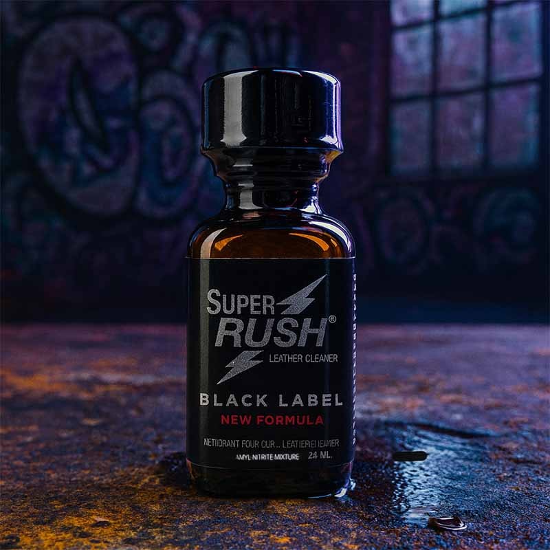 SUPER RUSH BLACK 24 ml|RUSH POPPERS|Tigerversand – we reply fast, even faster via WhatsApp! Fastest shipping from our warehouses in Germany and Switzerland.|Amyl nitrite Poppers