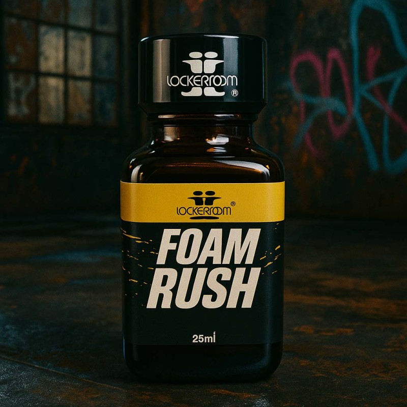 FOAM Rush 25 ml|LOCKERROOM POPPERS|Tigerversand – we reply fast, even faster via WhatsApp! Fastest shipping from our warehouses in Germany and Switzerland.|Hexylnitrit Poppers