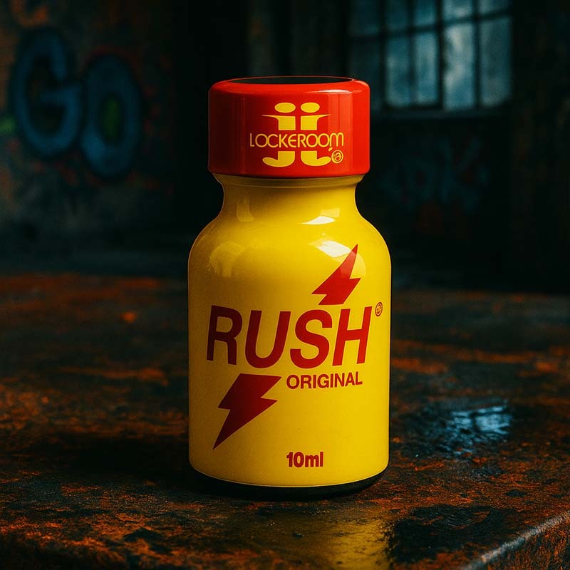 Rush Lockerroom Original 10 ml|LOCKERROOM POPPERS|Tigerversand – we reply fast, even faster via WhatsApp! Fastest shipping from our warehouses in Germany and Switzerland.|Pentylnitrite Poppers