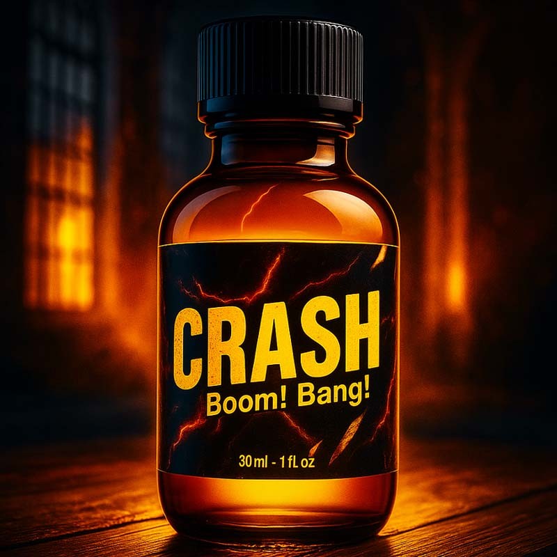 CRASH Boom! Bang! 30 ml|ALPHA POPPERS|Tigerversand – we reply fast, even faster via WhatsApp! Fastest shipping from our warehouses in Germany and Switzerland.|Amylnitrit Poppers