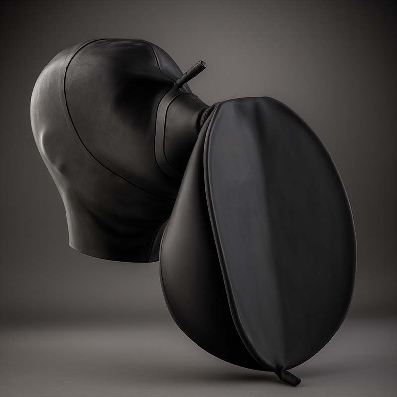 Rubber Hood With Medical Mask And Breathing Bag 6L|TOY PLAYER|TV|BDSM & maskers