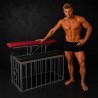 Sklavenkäfig -BDSM-METAL BANK mit DOGGY Leder GESTELL|® XLeathers|TV|BDSM slinger