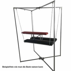 Sklavenkäfig -BDSM-METAL BANK mit DOGGY Leder GESTELL|® XLeathers|TV|BDSM Sling Schaukeln