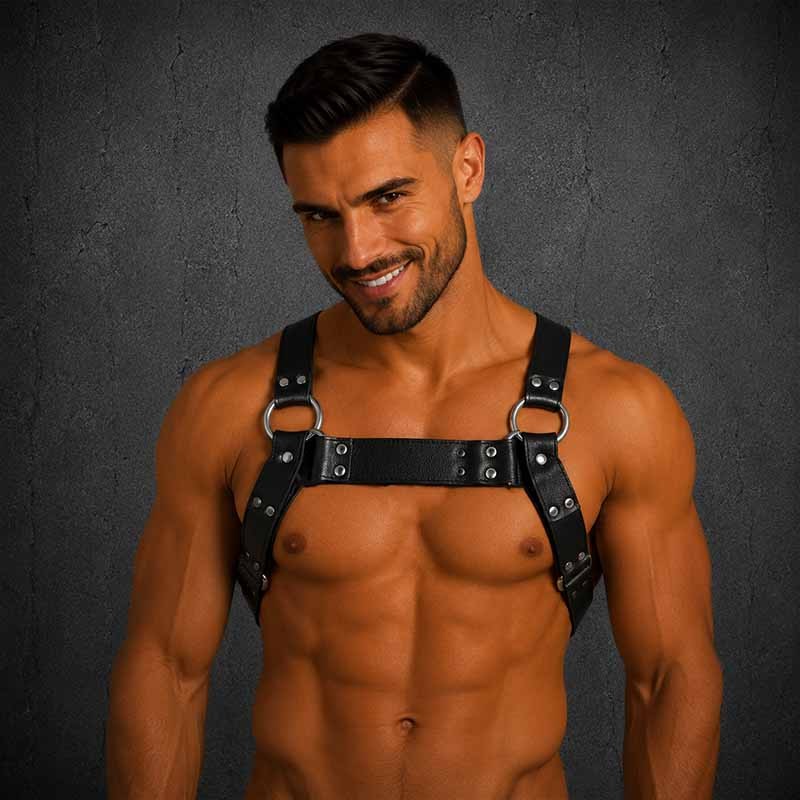 XLS Leder Nieten Harness|® XLeathers|TV|BDSM Harness