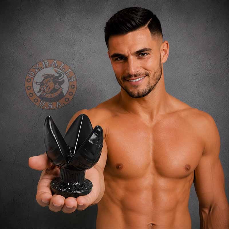 OXBALLS Bloom Black Anal Plug Made of Platinum Silicone|SPORTFUCKER|TV|Jouets anaux