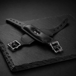 Leder-Handfesseln abschließbar & gepolstert|® XLeathers|TV|BDSM Fesseln
