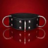 SUB Lederhalsband mit 3 massiven D-Ringen|Alpha X|TV|BDSM Fesseln
