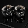 Leder-Handfesseln mit weicher Fellpolsterung|® XLeathers|TV|BDSM Fesseln