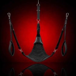 Trigonaler Sling für Fisting – Komplettset aus Canvas Blau|665|TV|BDSM Sling Schaukeln