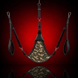 Trigonal sling for fisting – complete set made of canvas Blue|665|TV|BDSM slinger