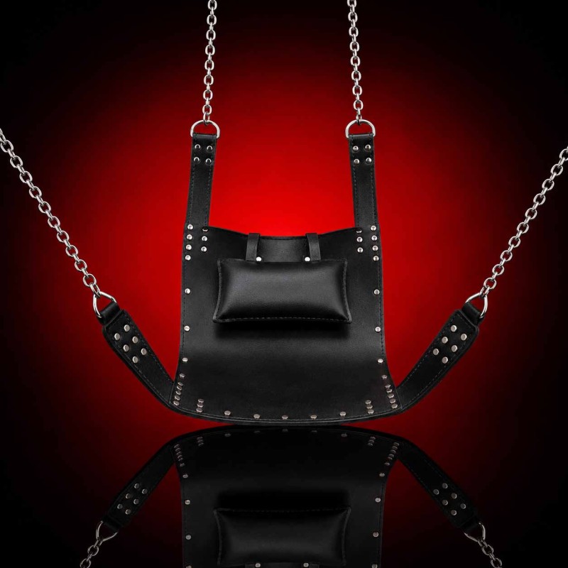Men F&FF Echtleder Sling  Schwarz|Alpha X|TV|BDSM Sling Schaukeln