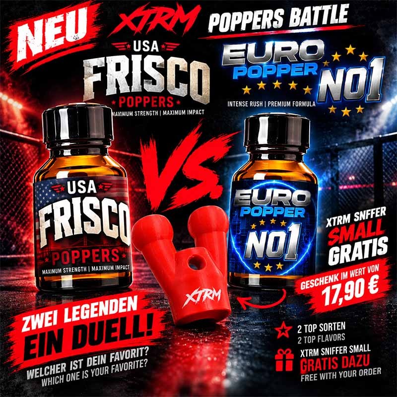 BATTLE USA FRISCO vs. EURO POPPER NO.1, 2x 10 ml|ALPHA POPPERS|TV|Poppers & combinatiepakketten