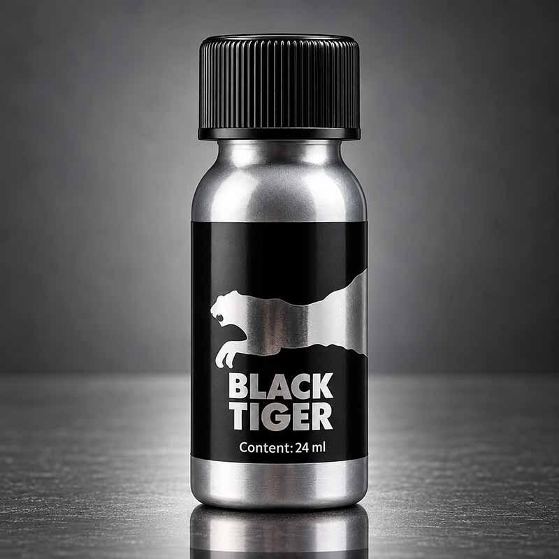 BLACK RAW SILVER 24 ml|BLACK TIGER POPPERS|TV|Pentylnitrit Poppers