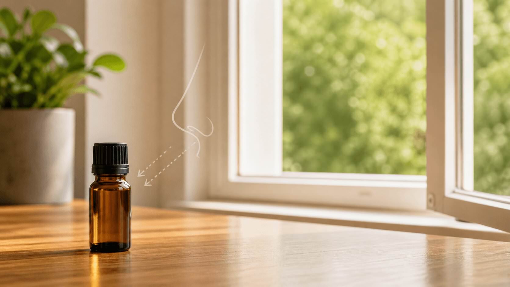 Poppers-Fläschchen sicher aufbewahrt mit geöffnetem Fenster im Hintergrund