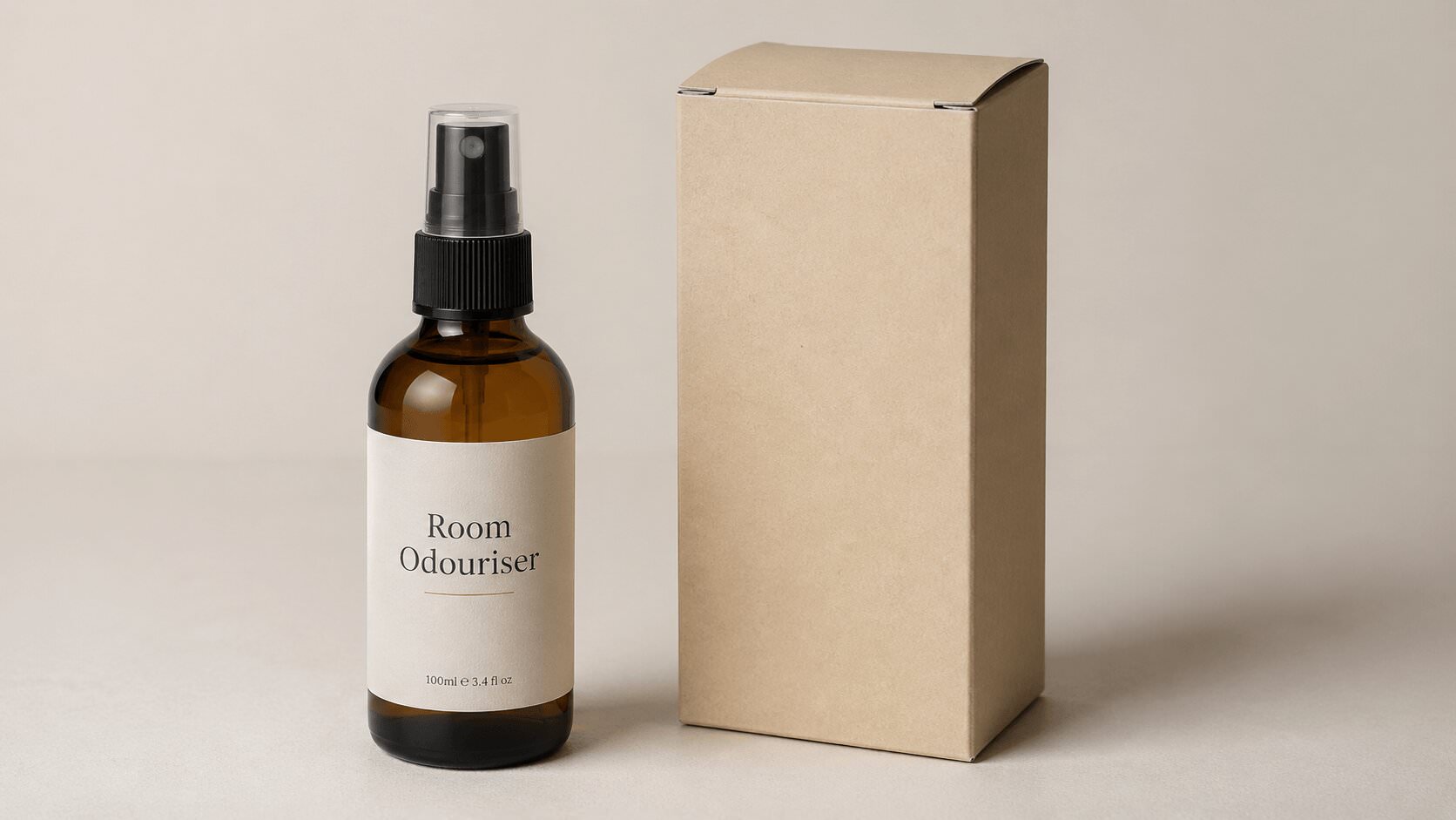 Poppers bottle with Room Odouriser label and discreet packaging