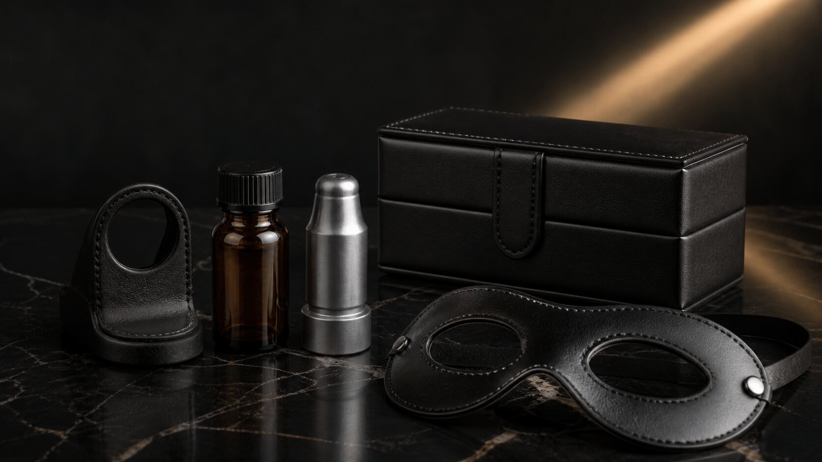 Accessoires poppers pour utilisation avec inhalateur, masque, support et rangement