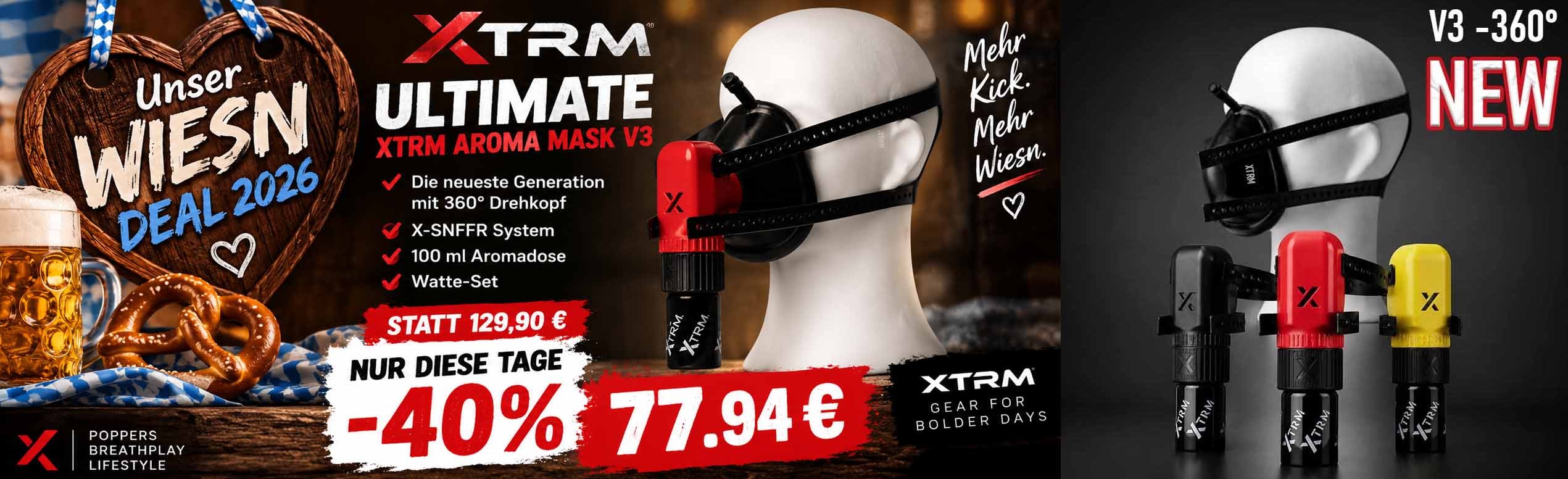 XTRM V3 ULTIMATE 360° Premium Aromamaske